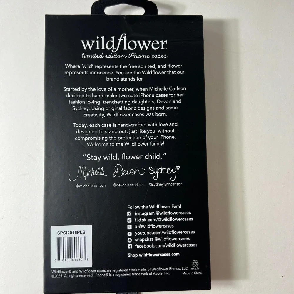Wildflower iPhone 16 Plus Case Sparkle City NIB Ltd Ed